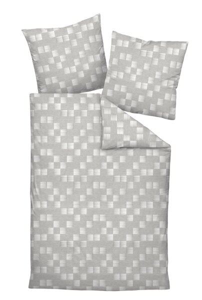 Janine Interlock-Jersey Bettwäsche 135X200,80x80 2 teilig  Carmen S 55120-08-500 silbergrau
