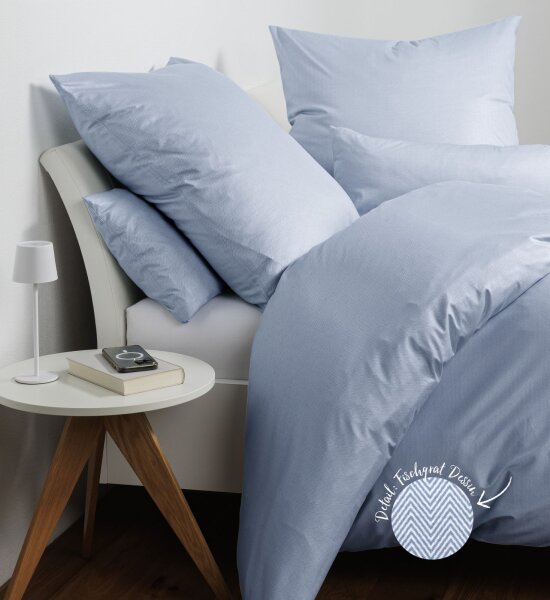 Janine Interlock-Jersey Bettwäsche 135X200,80x80 2 teilig  Jersey Classic 59000-32-500 perlblau