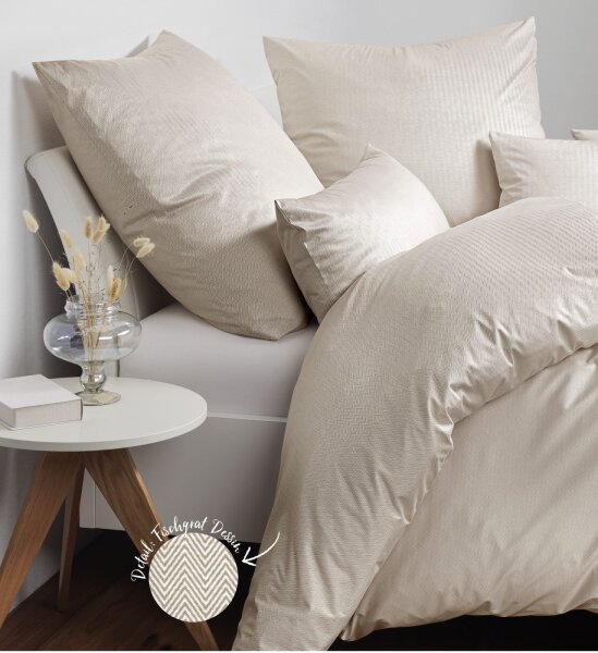 Janine Interlock-Jersey Bettwäsche 155x200,80x80 2 teilig  Jersey Classic 59000-37-510 naturell