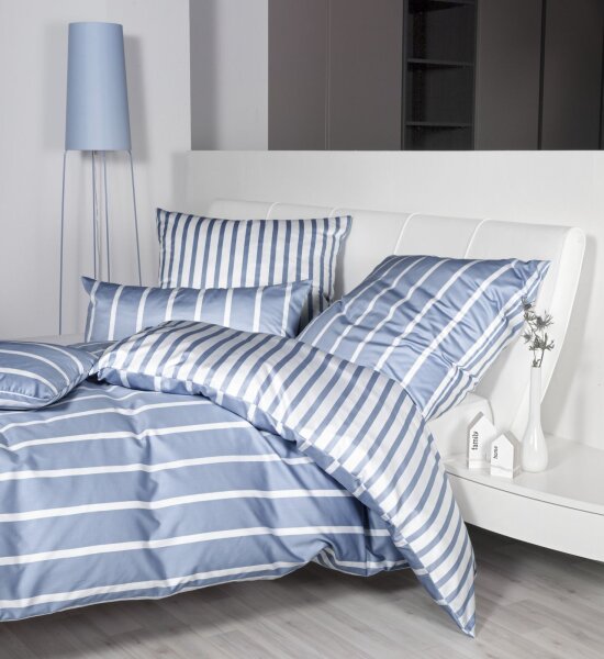 Janine Interlock-Jersey Bettwäsche 135X200,80x80 2 teilig  Jersey Classic 59028-32-500 perlblau