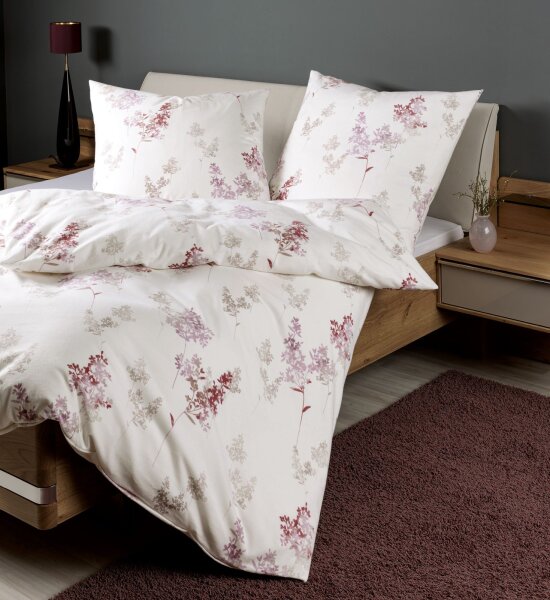 Janine Feinbiber Bettwäsche * 155X220,80x80 2 teilig  Davos 65172-01-512 beere