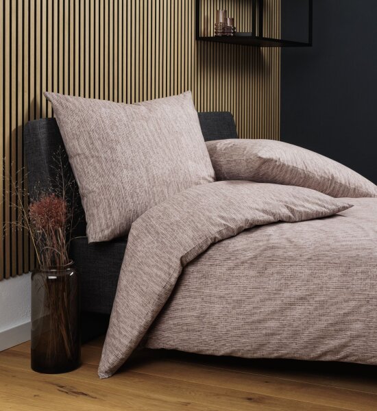 Janine Soft-Cotton Bettwäsche * 155X220,80x80 2 teilig  Cortina 71000-04-512 kupfer mocha