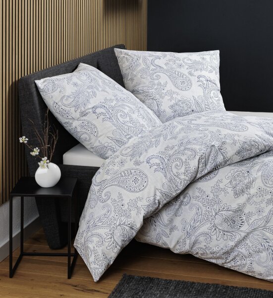 Janine Soft-Cotton Bettwäsche 155x200,80x80 2 teilig  Cortina 71001-02-510 blau