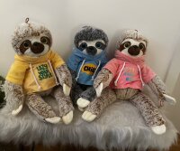 Faultier Kuscheltier XXL 38 cm Plüschtier Plush Stofftier Faultier Lets Hang out Rosa