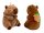 Capybara Kuscheltier braun Figur Plüsch 20 cm Plüsch Capybara mit Snackrucksack Burger