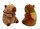 Capybara Kuscheltier braun Figur Plüsch 25 cm Plüsch Capybara mit Snackrucksack Burger