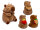 Capybara Kuscheltier braun Figur Plüsch 25 cm Plüsch Capybara mit Snackrucksack Burger