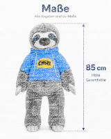 Faultier Kuscheltier XXL 80 cm Plüschtier Plush Stofftier Chill Blau