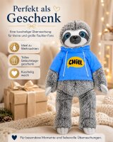 Faultier Kuscheltier XXL 80 cm Plüschtier Plush Stofftier Chill Blau