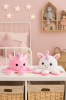 Octopus Wendbares Einhorn Plüschtier 63 cm 2-in-1 Kuschelfigur Oktopus