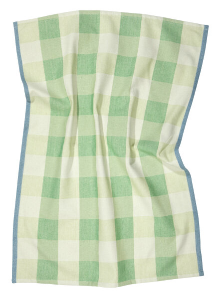 Pichler gewebtes Karo kariert Geschirrtuch 4er Set 70 x 50 cm FERDI Rechteck grasgrün , schmal gesäumt