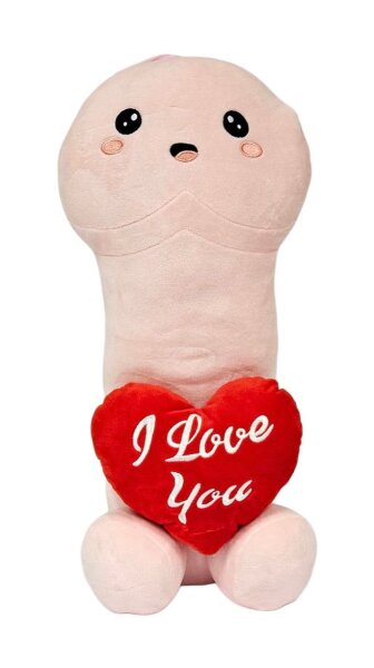 Pl&uuml;sch Penis Herz Mr. Sexy Kuscheltier 60 cm rosa Junggesellenabschied Geschenk