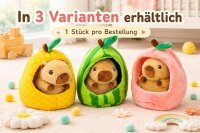 Capybara Plüschtier Kuscheltier 18cm im Früchte-Versteck braun Ananas