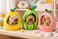 Capybara Plüschtier Kuscheltier 18cm im Früchte-Versteck braun Ananas