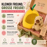 Capybara Plüschtier Kuscheltier 18cm im Früchte-Versteck braun Ananas