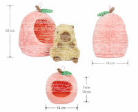 Capybara Plüschtier Kuscheltier 18cm im Früchte-Versteck braun Pfirsich