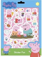 Peppa Pig Sticker Aufkleber Buch mit Peppa Pig, Peppa Wutz, Georg Pig und seine Freunde 8 Seiten