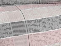 Soma Microfaser Seersucker Bettwäsche Set 4-tlg. 2x 135x200 cm Bettbezug + 2x 80x80 cm hell rosa gestreift kariert