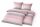Soma Microfaser Seersucker Bettwäsche Set 4-tlg. 2x 135x200 cm Bettbezug + 2x 80x80 cm hell rosa gestreift kariert