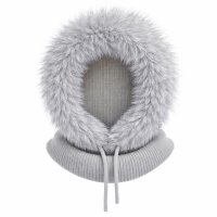Kapuzenschal Damen & Herren mit Kunstfell Warmer...