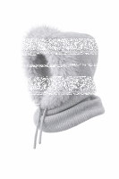 Kapuzenschal Damen & Herren mit Kunstfell Warmer Kapuzenkragen mit Bindeband Weich gef&uuml;ttert,winddicht &ndash; Winter Schal mit Kapuze grau