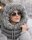 Kapuzenschal Damen & Herren mit Kunstfell Warmer Kapuzenkragen mit Bindeband Weich gef&uuml;ttert,winddicht &ndash; Winter Schal mit Kapuze grau