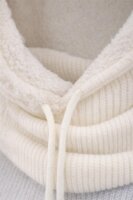 Kapuzenschal Damen & Herren Warmer Kapuzenkragen mit Bindeband Weich gefüttert,winddicht – Winter Schal mit Kapuze beige