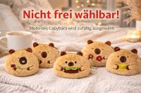 Capybara Plüsch Portemonnaie mit Anhänger – niedliche Geldbörse mit Reißverschluss & Karabiner – 1 von 5 Motiven zufällig – Schlüsselanhänger, Taschenanhänger – ca. 12 × 9 × 5 cm