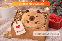 Capybara Plüsch Portemonnaie mit Anhänger – niedliche Geldbörse mit Reißverschluss & Karabiner – 1 von 5 Motiven zufällig – Schlüsselanhänger, Taschenanhänger – ca. 12 × 9 × 5 cm