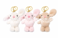Pl&uuml;sch Hase Schl&uuml;sselanh&auml;nger 13 cm &ndash; Weicher Mini Kuschelhase mit Metallring &ndash; Taschenanh&auml;nger & Rucksack-Accessoire &ndash; Geschenkidee f&uuml;r Kinder & Erwachsene