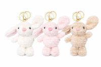 Plüsch Hase Schlüsselanhänger 13 cm – Weicher Mini Kuschelhase mit Metallring – Taschenanhänger & Rucksack-Accessoire – Geschenkidee für Kinder & Erwachsene