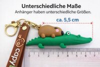 Capybara Anhänger für Schlüssel & Taschen – süße Tierfigur aus Kunststoff – unsortierte Lieferung – ca. 5,0–8,5 cm – kleine Geschenkidee