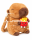 Capybara Rucksack 2in1 Plüsch Kinder Kindergarten Tasche mit Schlüsselanhänger zufälliges Motiv Burger oder Pommes Geschenkidee