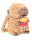 Capybara Rucksack 2in1 Plüsch Kinder Kindergarten Tasche mit Schlüsselanhänger zufälliges Motiv Burger oder Pommes Geschenkidee