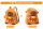 Capybara Rucksack 2in1 Plüsch Kinder Kindergarten Tasche mit Schlüsselanhänger zufälliges Motiv Burger oder Pommes Geschenkidee