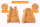 Capybara Rucksack 2in1 Plüsch Kinder Kindergarten Tasche mit Schlüsselanhänger zufälliges Motiv Burger oder Pommes Geschenkidee