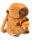 Capybara Rucksack 2in1 Plüsch Kinder Kindergarten Tasche mit Schlüsselanhänger zufälliges Motiv Burger oder Pommes Geschenkidee