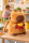 Capybara Rucksack 2in1 Plüsch Kinder Kindergarten Tasche mit Schlüsselanhänger zufälliges Motiv Burger oder Pommes Geschenkidee