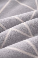 Soma Biber Bettwäsche 135x200 cm 2-teilig – Baumwolle Bettwäsche Set Grau Silber mit Kissen 80x80 – Wende-Bettwäsche mit Reißverschluss – Made in Germany – Geometrisches Muster