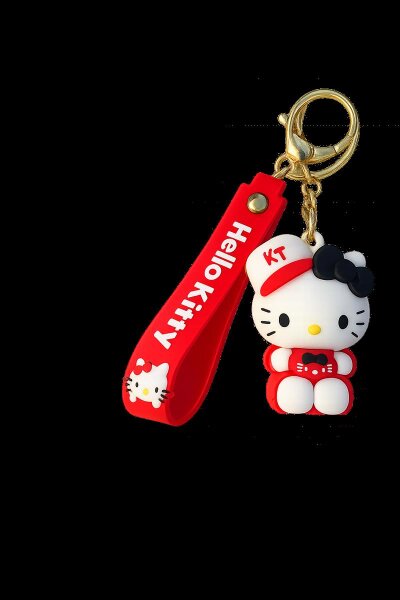 Hello Kitty 3D Katzen Schlüsselanhänger ca. 5–7 cm – Sammelfigur Anhänger aus PVC – 1 Stück zufällige Variante – süßer Taschenanhänger für Schlüssel, Rucksack & Tasche – Überraschungsfigur