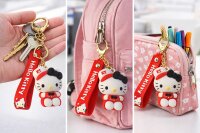 Hello Kitty 3D Katzen Schlüsselanhänger ca. 5–7 cm – Sammelfigur Anhänger aus PVC – 1 Stück zufällige Variante – süßer Taschenanhänger für Schlüssel, Rucksack & Tasche – Überraschungsfigur