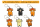 Highland Kuh Schlüsselanhänger – Süßer 2D Anhänger ca. 5–7 cm aus PVC – 1 Stück, Motiv zufällig, nicht frei wählbar – Für Schlüssel, Rucksack & Tasche