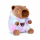 Capybara Kuscheltier 25 cm bunt – Plüsch Tierfigur mit buntem Hoodie, Weiches Stofftier für Kinder, Geschenkidee & Deko, 1 Stück