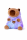 Capybara Kuscheltier 25 cm blau – Plüsch Tierfigur mit buntem Hoodie, Weiches Stofftier für Kinder, Geschenkidee & Deko, 1 Stück