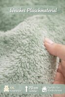 Kuscheltier Hase XXL 70 cm Plüschtier mit langen Ohren weich grün Pastell Stofftier zum Spielen Schlafen Dekoration Geschenk für Kinder