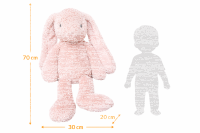 Kuscheltier Hase XXL 70 cm Plüschtier mit langen Ohren weich rosa Pastell Stofftier zum Spielen Schlafen Dekoration Geschenk für Kinder