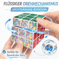 Cubic Zauberwürfel 3x3 Puzzle Würfel 6 cm Speed Cube – Geduldsspiel Denkspiel Speedcube Magic Cube Gehirntraining für Kinder und Erwachsene