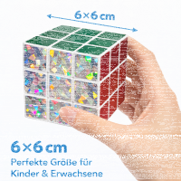 Cubic Zauberwürfel 3x3 Puzzle Würfel 6 cm Speed Cube – Geduldsspiel Denkspiel Speedcube Magic Cube Gehirntraining für Kinder und Erwachsene