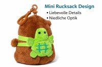 Capybara Plüsch Anhänger mit Rucksack –...