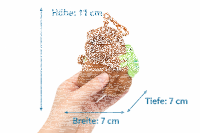 Capybara Plüsch Anhänger mit Rucksack – Süßer Backpack Clip Schlüsselanhänger Braun Grün – Kuscheltier Taschenanhänger für Rucksack, Tasche oder Schlüsselbund – 11 cm